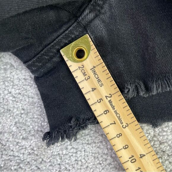 Aerie Shorts Women’s Small Black Cut Off Distressed Elastic Back Pockets Frayed - Picture 8 of 9